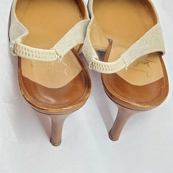 Christian Louboutin Slingback Pump Shoe Heel 39 9 - Picture 8 of 16